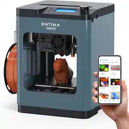 ENTINA - TINA2Plus V3 3D Printers,Auto Leveling FDM Mini 3D Printer,Assembled 3D Printer for Kids and Beginners with WiFi - Blue