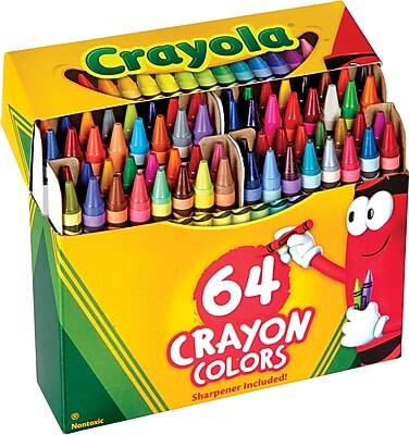 Crayola - Crayons, Colors, 64/Box (52-0064) - Assorted