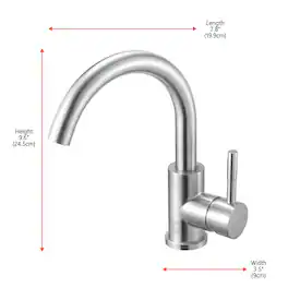 Elegant Kitchen and Bath - Louis Single Hole Single Handle Bathroom Faucet - Brushed Nickel