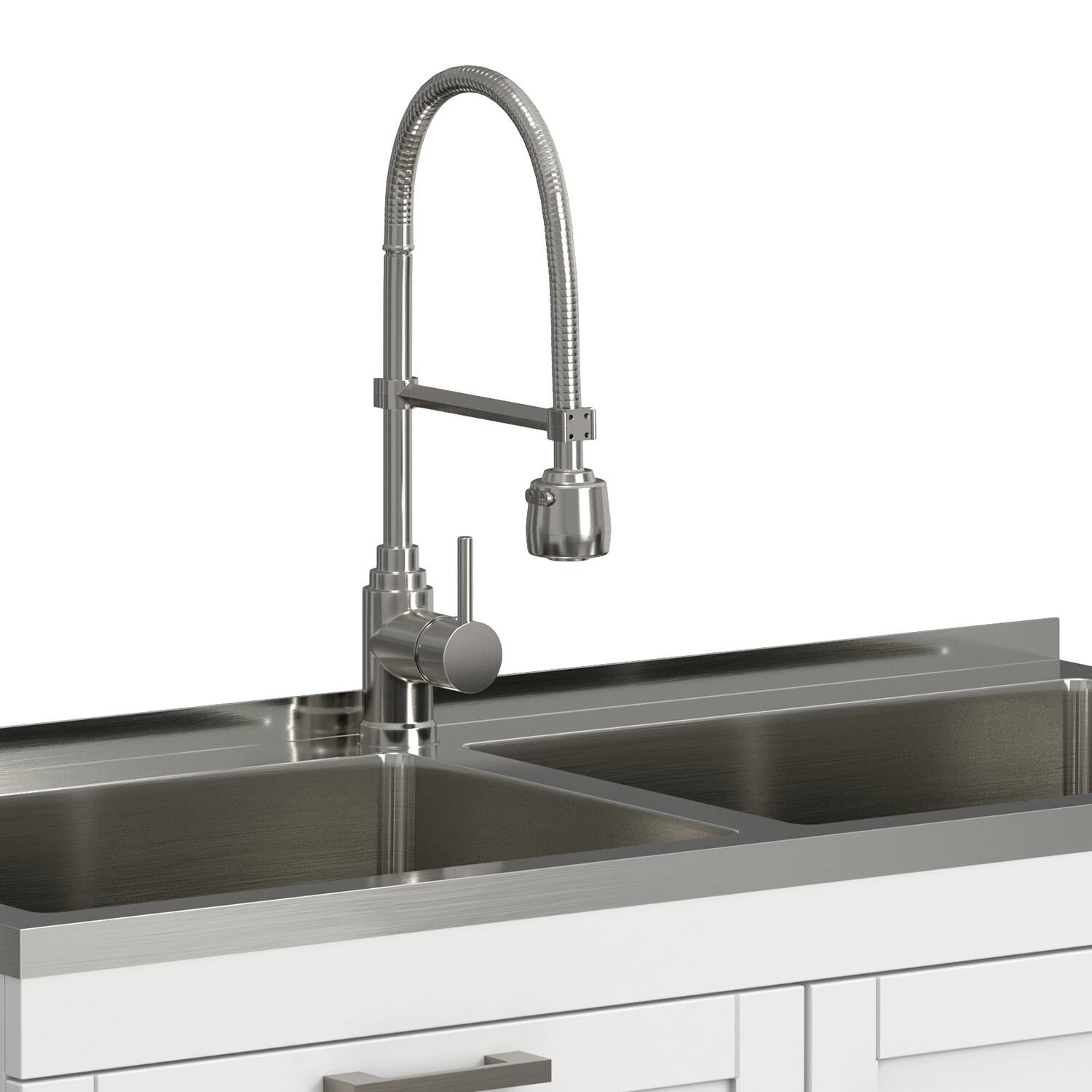 Nissy■ Hennessy All In One 46 inch Laundry Utility Sink and Cabinet