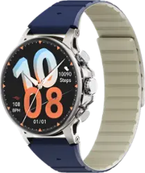 IMIKI - HOLO Ultra Smartwatch with Fitness Tracker, 1.6" AMOLED Display, 3D Dynamic Dial, Answer/Make Call, IP68 Waterproof - Silver - Front_Zoom
