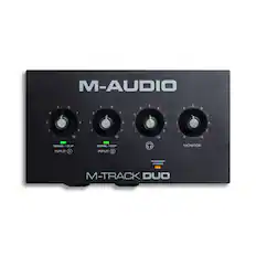 M-AUDIO
4 5 6 7 4 5 5 7 1 4 5 5 7 5 4 5 6 7 3 8 E 8 ~ 8 2 8 2 9 2 9 1 1 1 10 1 10 0 10 0 0
SIGNAL 1 CLIP INPUT 1 SIGNAL/ J CLIP INPUT 2 MONITOR PHANTOM POWER - M-TRACK DUO