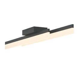 Umeiluce - Modern Hardwired LED Flush Mount Light Warm Light Switch Dimmable - Matte Black