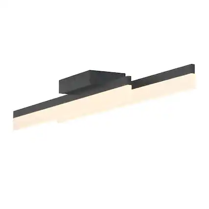 Front. Umeiluce - Modern Hardwired LED Flush Mount Light Warm Light Switch Dimmable - Matte Black.
