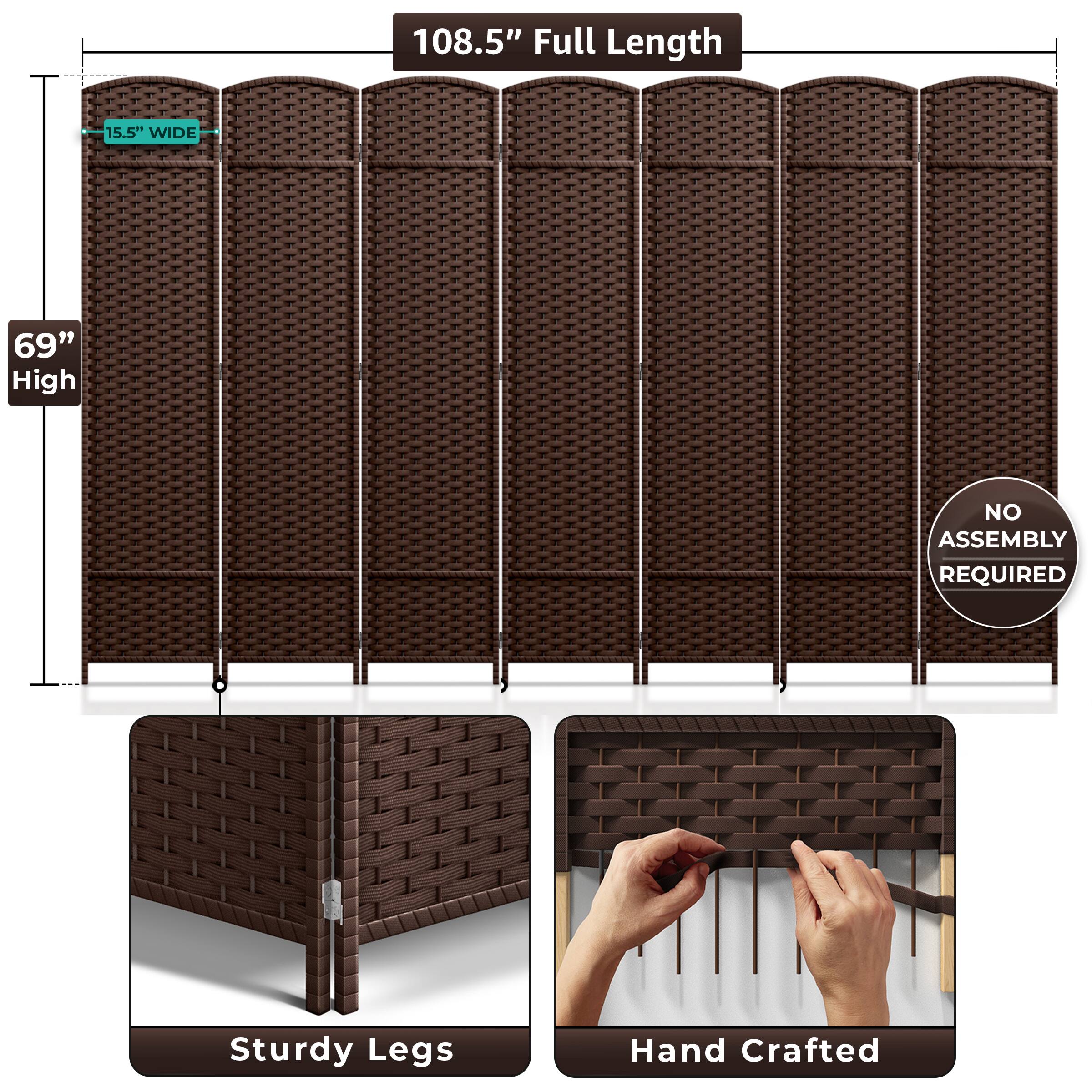 108.5" Full Length  
15.5" Wide  
69" High  
No Assembly Required  
Sturdy Legs  
Hand Crafted