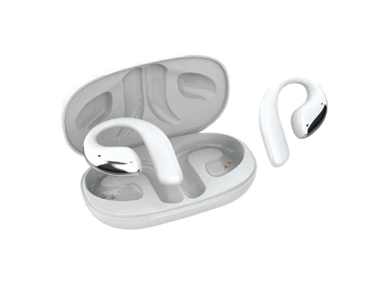 Alt View 7. Adesso - Adesso XTREAM T6 Wireless Headphones Open-Ear Bluetooth Earbuds with Charging Case XTREAMT6 - Blue.