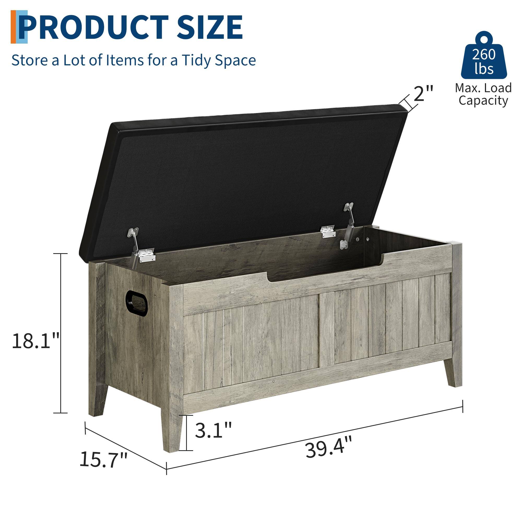 PRODUCT SIZE  
Store a Lot of Items for a Tidy Space  

- 2"  
- 18.1"  
- 15.7"  
- 3.1"  
- 39.4"  

Max. Load Capacity: 260 lbs