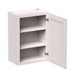 Boyel Living - 21-in W x 30-in H x 12-in D Shaker RTA Kitchen Wall Cabinet with Soft-Close Doors - Glacier White