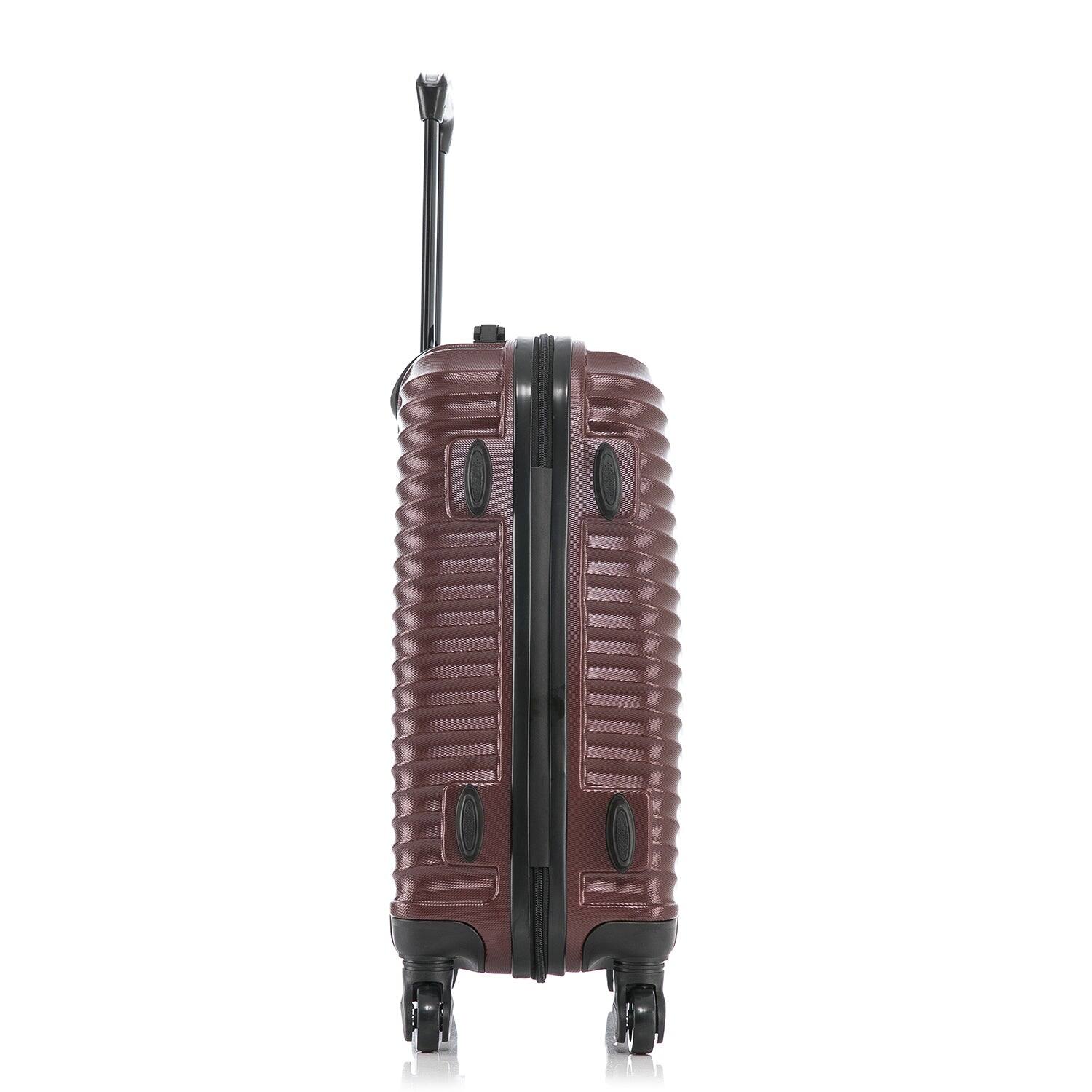 Alt View 3. DUKAP - Adly Lightweight Hardside Spinner Luggage 20" Carry-On - WINE.