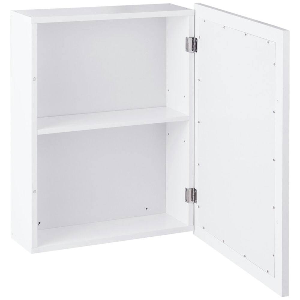 Alt View 4. Pefilos - Wall Mounted Adjustable Medicine Storage Mirror Cabinet, Bathroom Cabinet for Bathroom Laundry Room Kitchen - White.