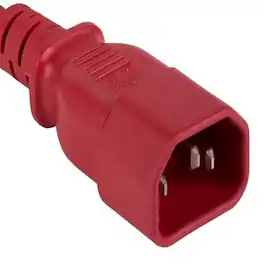 Sanoxy - Cables and Adapters; 6ft 14 AWG Computer Power Extension Cord IEC320 C13 to IEC320 C14 - Red