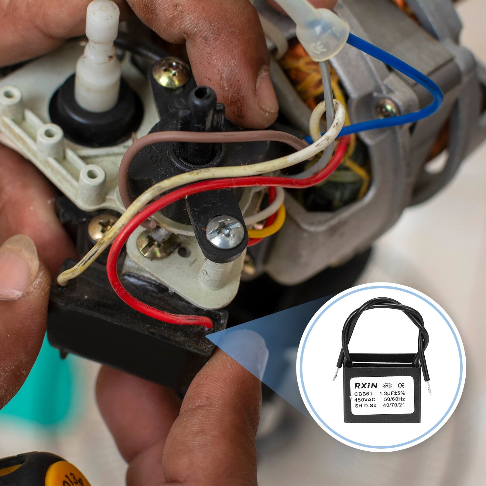 RXiN  
CE  
CUMG1  
1.8F25%  
450VAC  
50/60HZ  
SH.D.SO  
40/70/21  
3