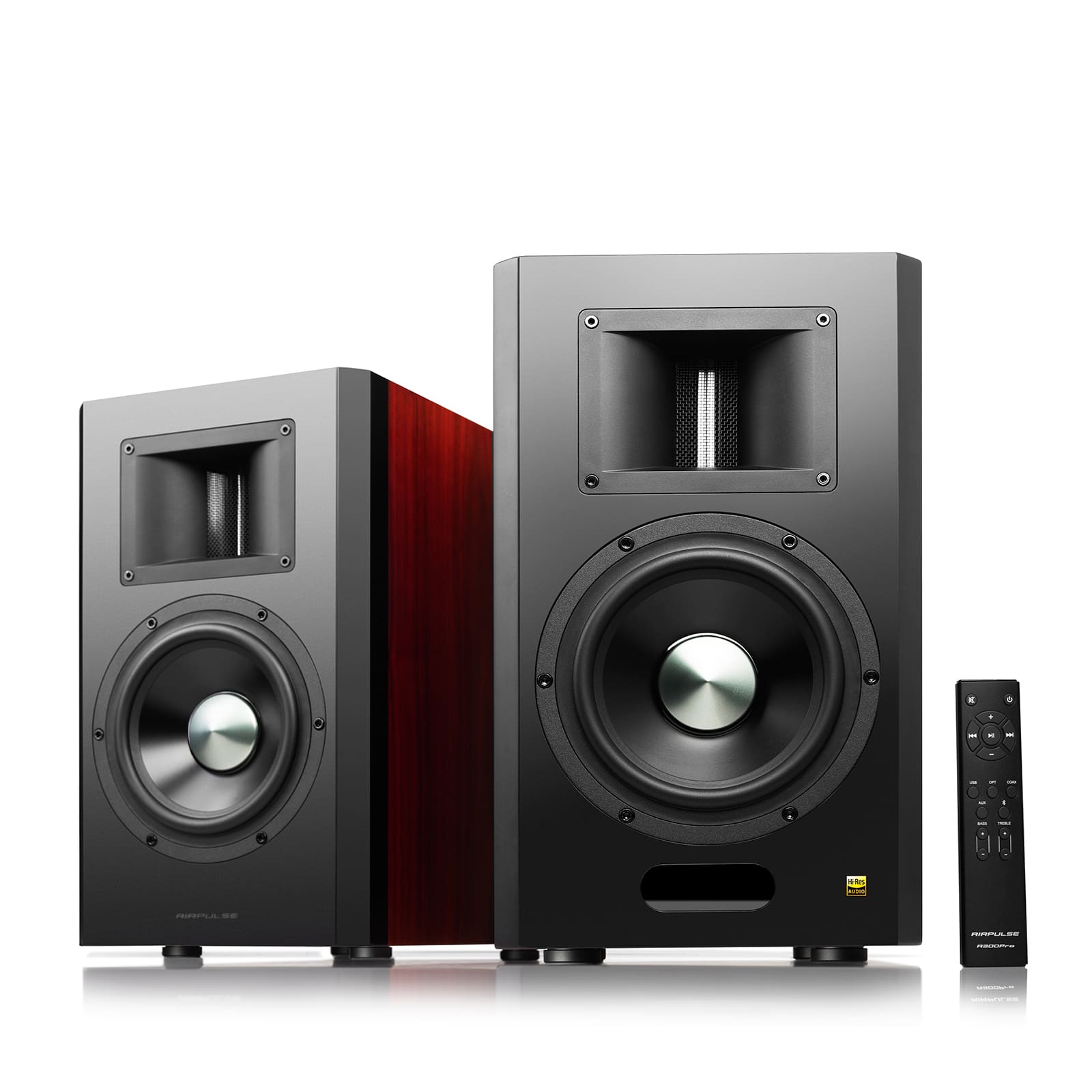 Edifier - AirPulse A300PRO Hi-Res Audio Certified Active Speaker System Built-in Amplifier Optical Pair - Brown