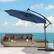 Alt View 7. Costway - 10FT Patio Offset Umbrella Solar Powered LED 360Degree Rotation Aluminum - Blue.