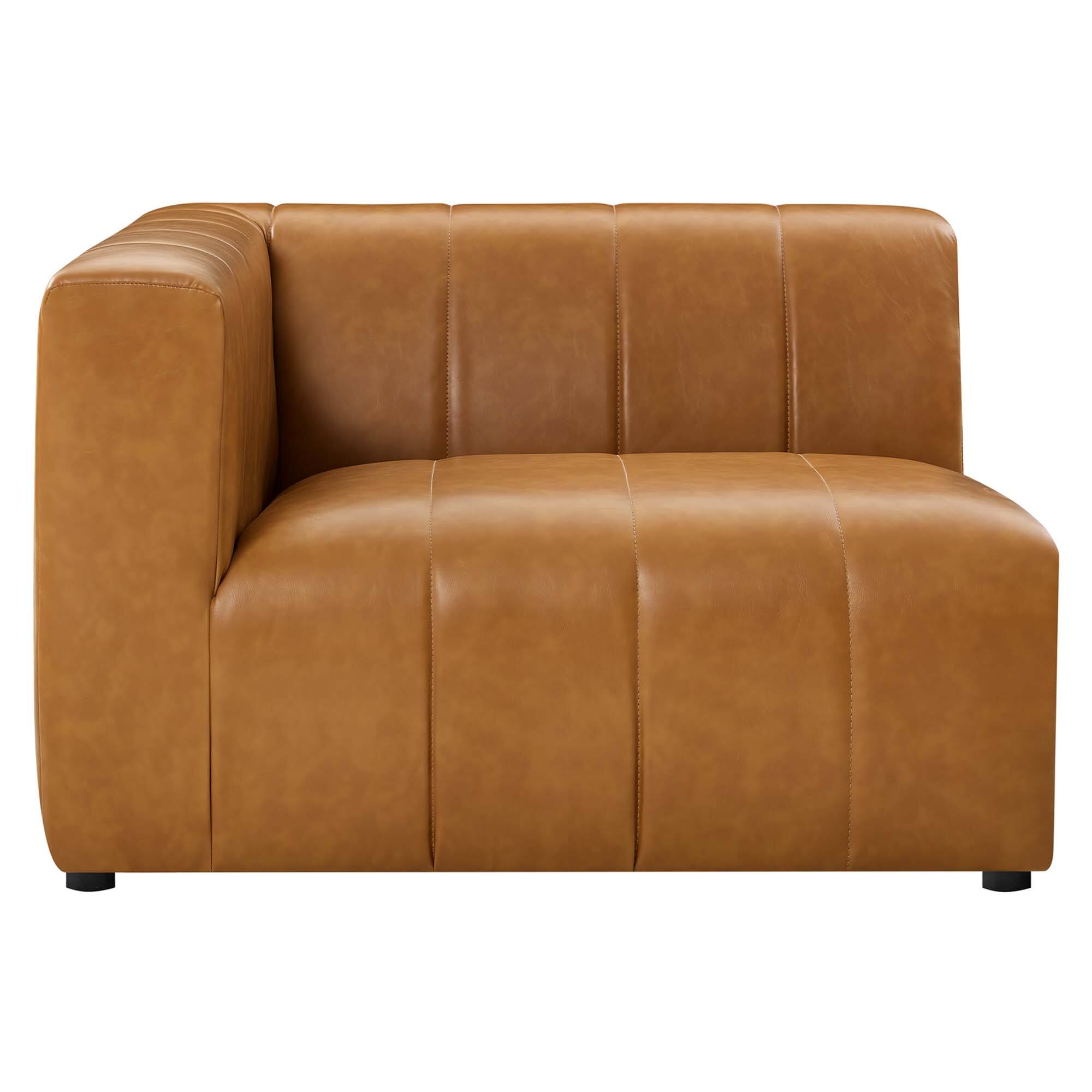 Left. Modway - Bartlett Vegan Leather Left-Arm Chair by Modway - Tan.