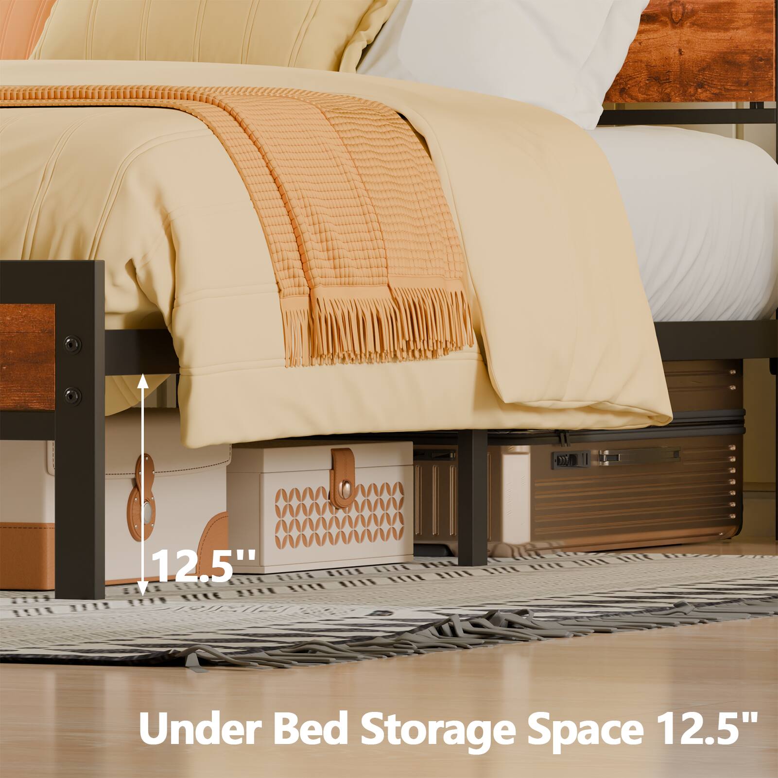 12.5" Under Bed Storage Space 12.5"