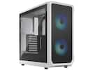 Front. Fractal Design - Fractal Design Focus 2 RGB White ATX mATX Mini ITX Clear Tinted Tempered Glass Mid Tower Computer Case - White.