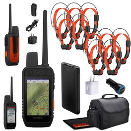 Garmin - Alpha 300i Handheld And 10x Alpha TT25 Tracking & Training Collar for Dog - Black