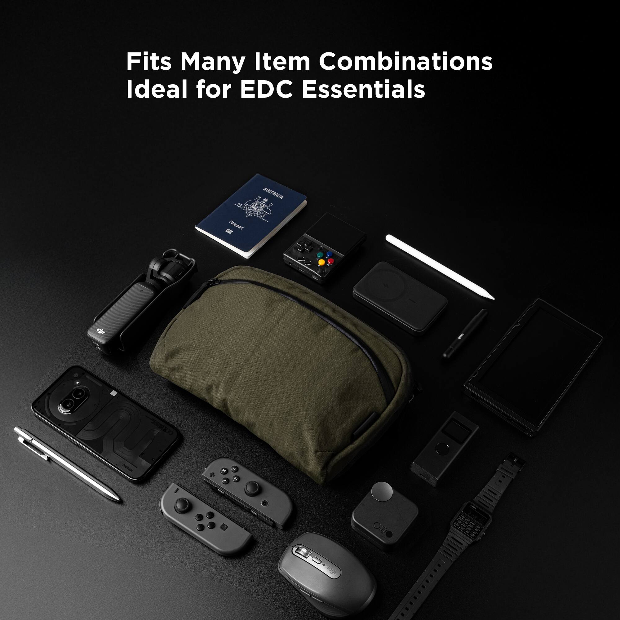 Fits Many Item Combinations  
Ideal for EDC Essentials
