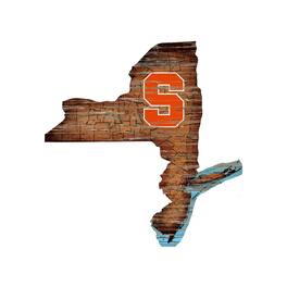 Fan Creations - Syracuse Orange 23.5" x 23.5" Distressed State with Logo Sign - Multicolor
