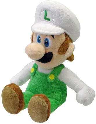 Front. Little Buddy - Nintendo - Super Mario Bros. Fire Luigi 9" Plush - Collectibles - Multicolor.