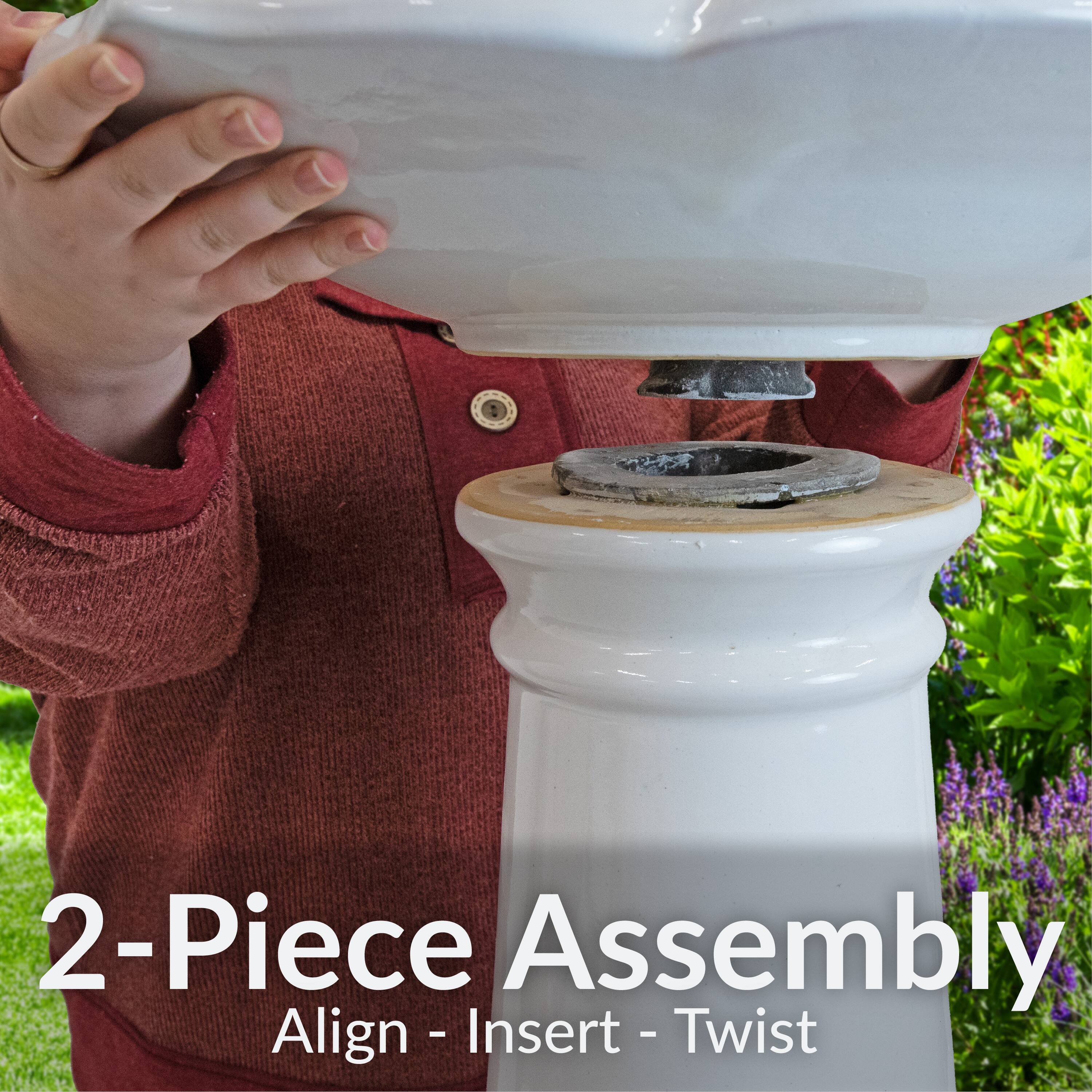 2-Piece Assembly  
Align - Insert - Twist