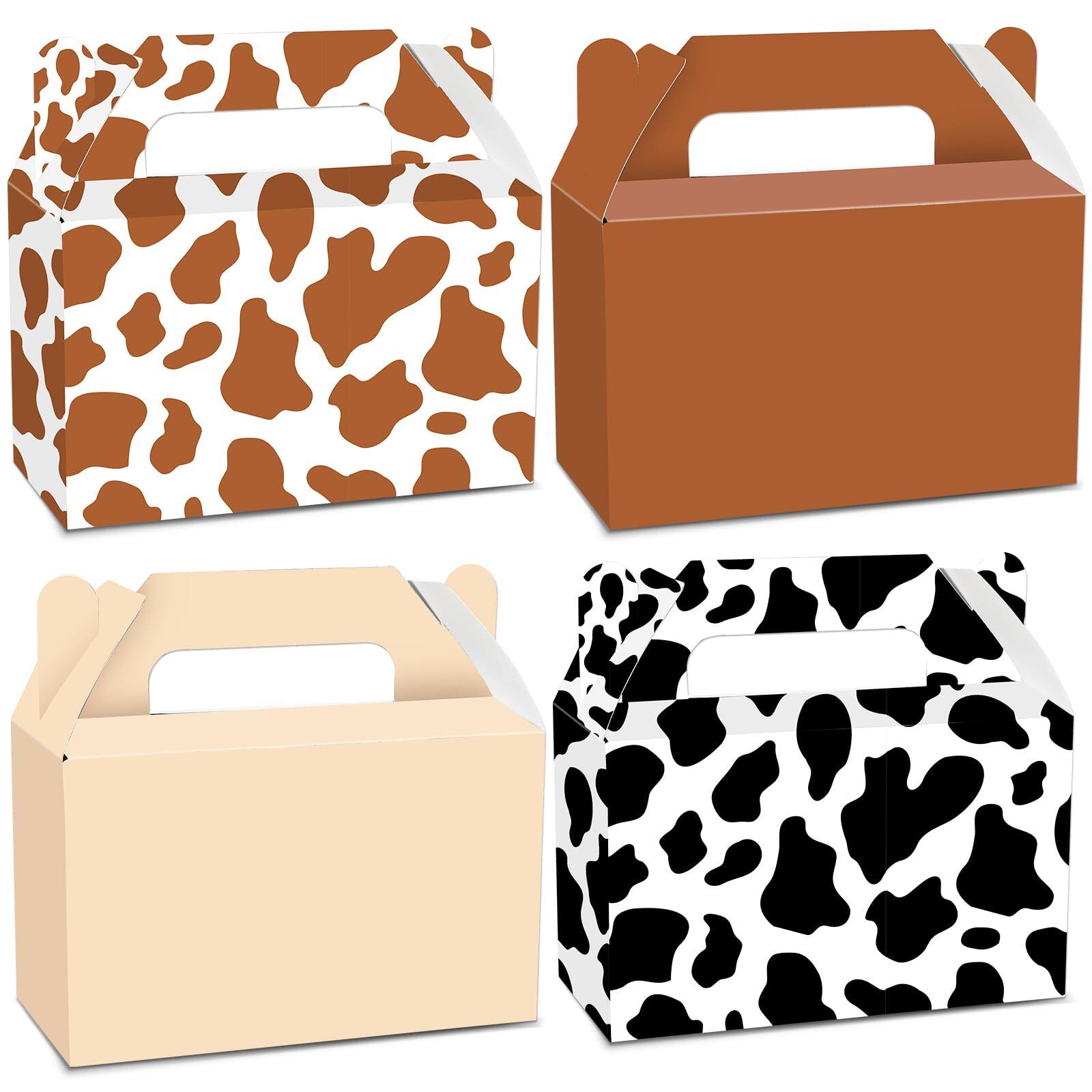 Front. Paradigms Interiors - Western Cowboy Boxes Theme Birthday Party Supplies Cow Print Candy Goodie Box Brown Cowgirl Favor Gift For ... - 12.