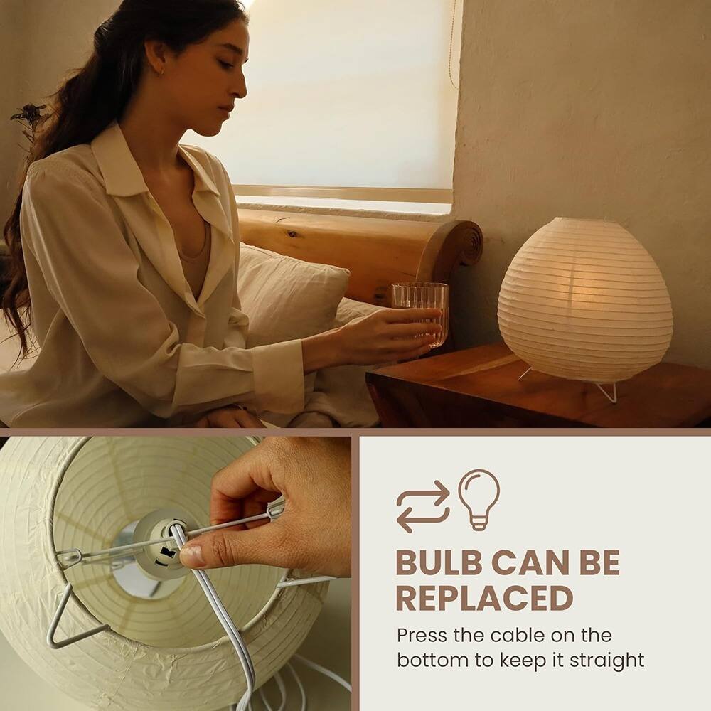 BULB CAN BE REPLACED

Press the cable on the bottom to keep it straight