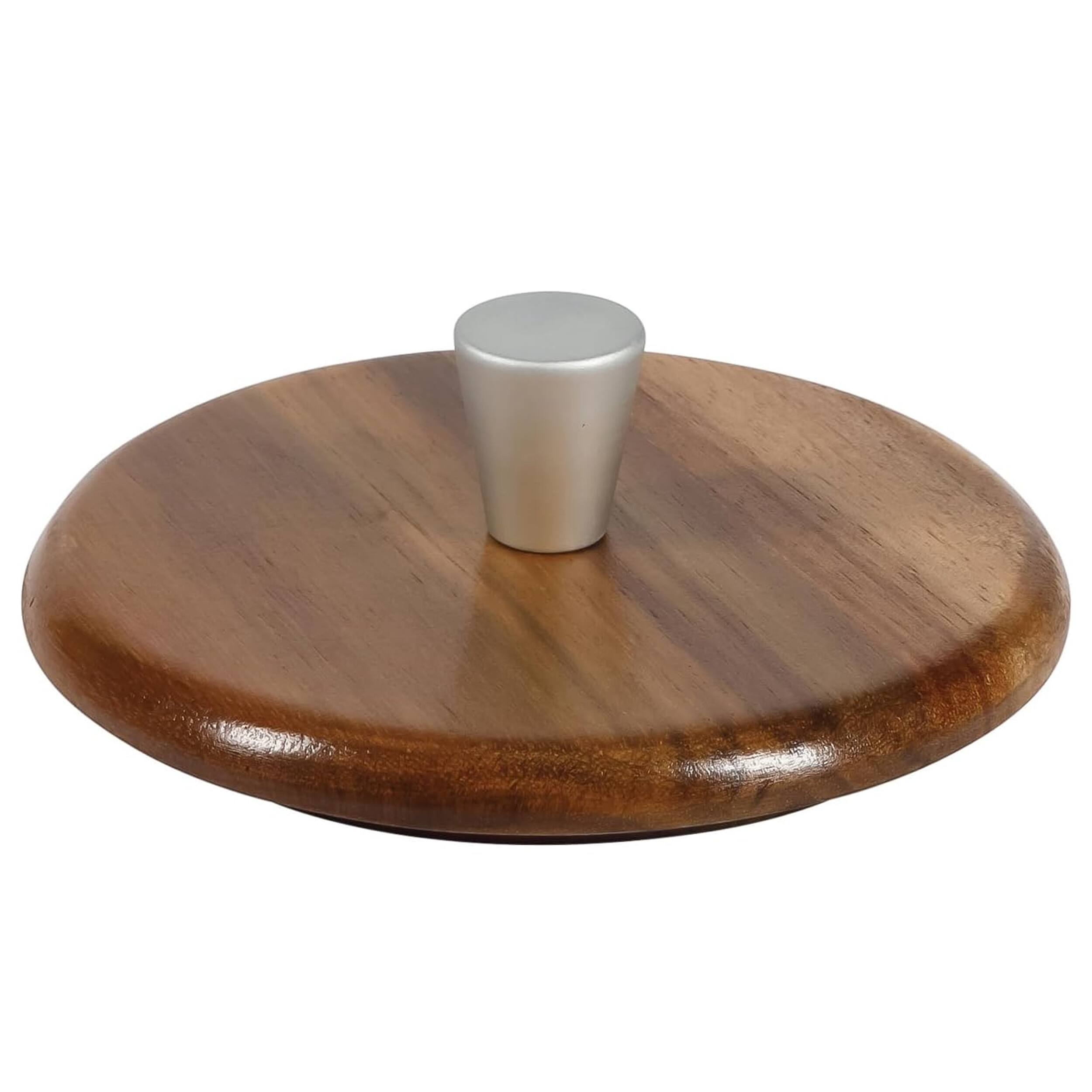 Left. Babish - Babish 9 Ounce Round Stoneware Salt Cellar with Acacia Wood Lid in Black - Black.