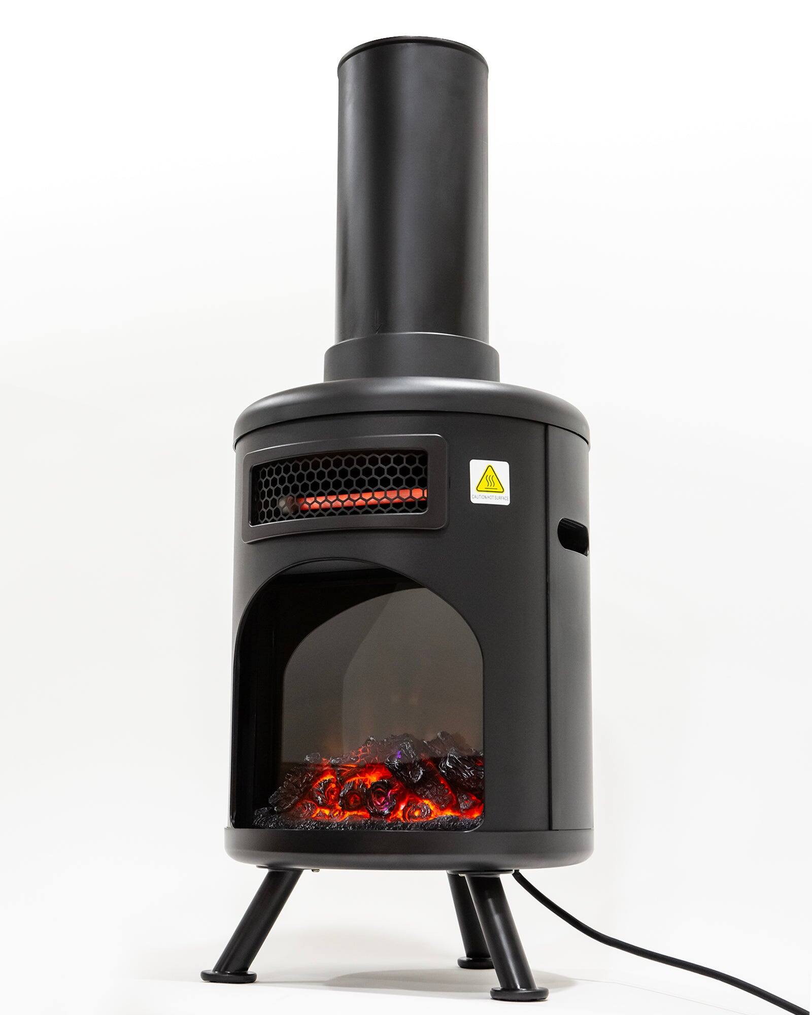 Alt View 1. DR. INFRARED HEATER - DR-991 Portable Electric Fireplace Space Heater with Humidifier & Remote, 1500W Infrared, 3D Flame, Timer, ETL Listed - Black.