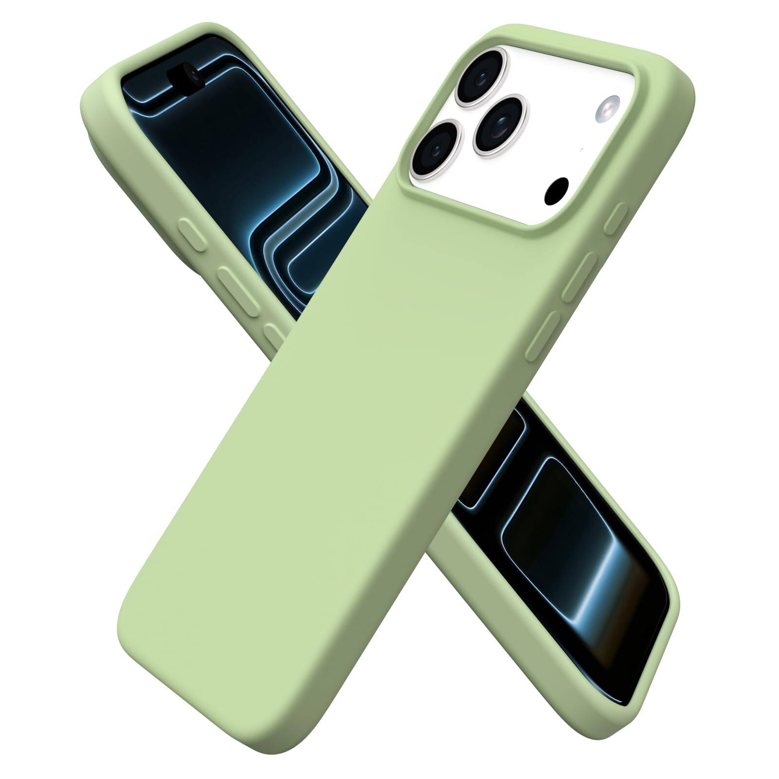 Ornarto - Designed for iPhone 17 Pro Max Case 6.9", Liquid Silicone Soft Gel Shockproof Protective Case - Matcha