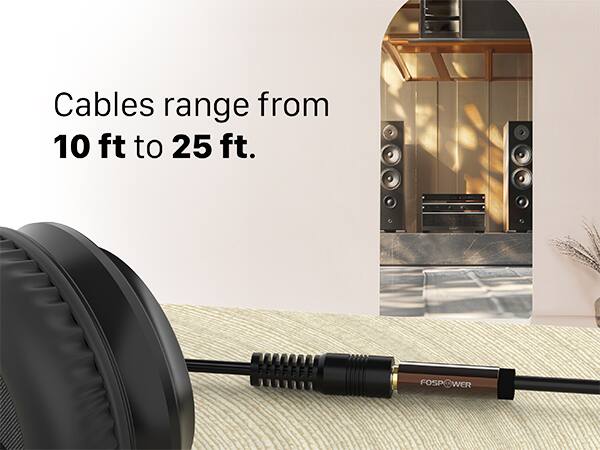 Cables range from 10 ft to 25 ft. FOSPOWER