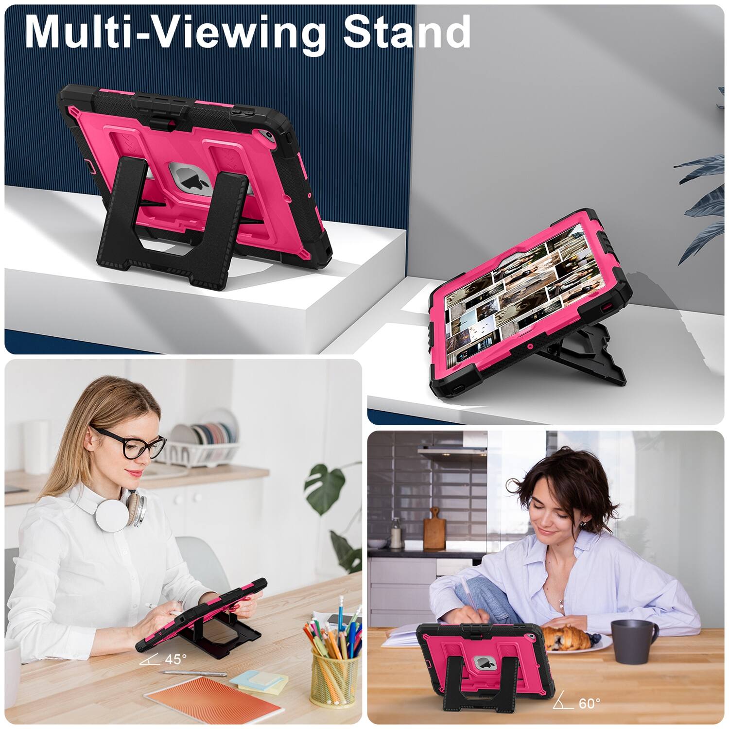 Multi-Viewing Stand

A 45°

60°