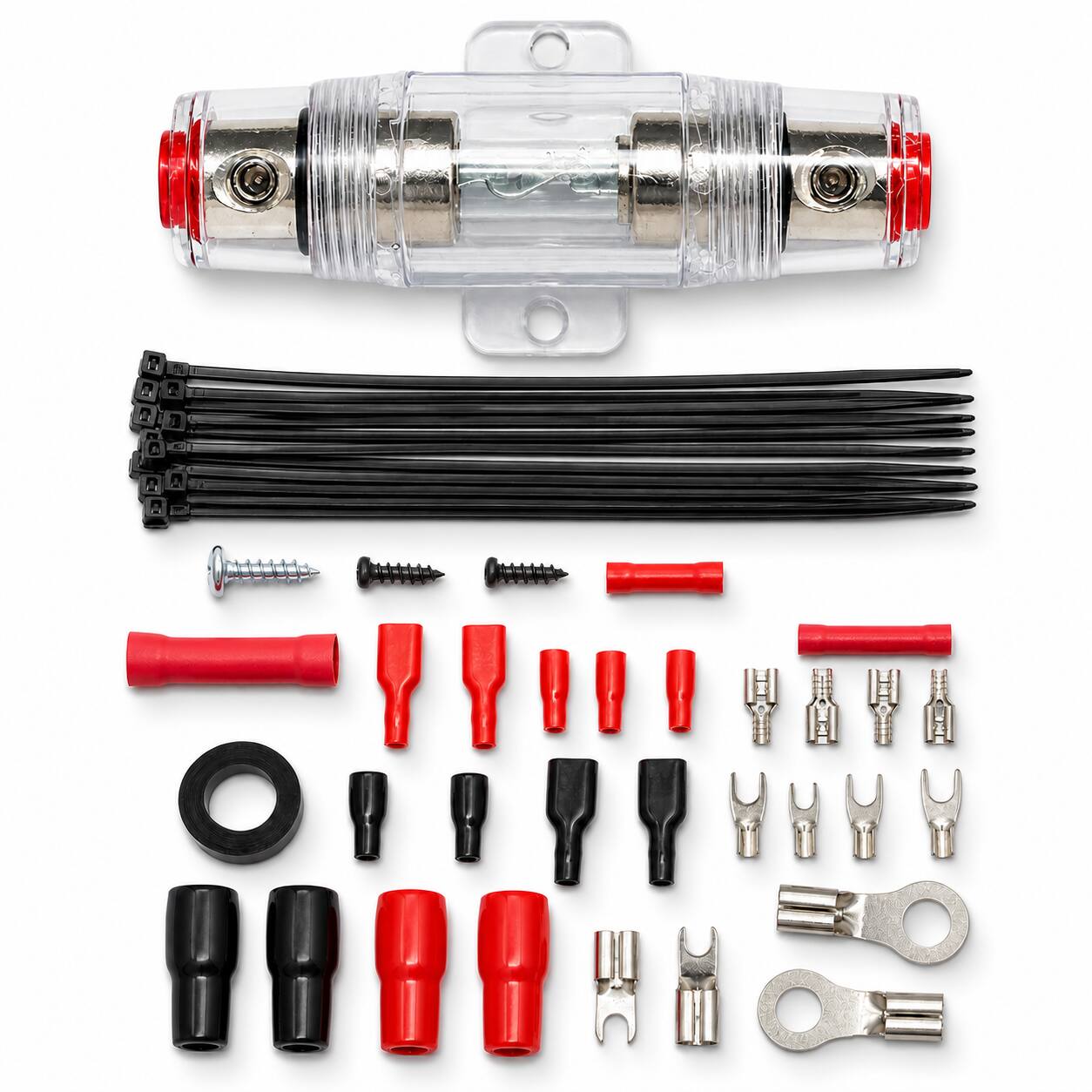 Alt View 6. SoundBox - SoundBox SCAP2D+ECK4, 4 Gauge 2 Channel Amplifier Installation Kit w/ 2.5 Farad Digital Capacitor.