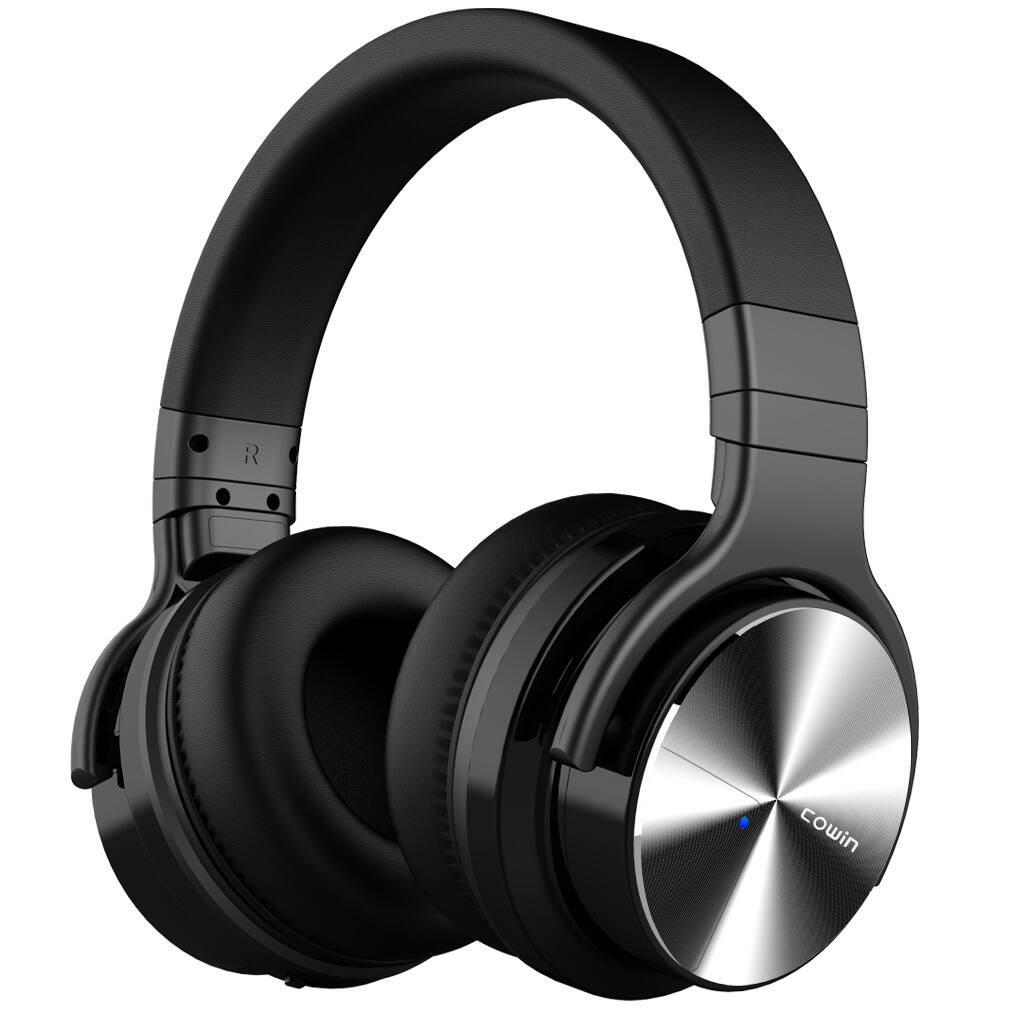 Front. COWIN - Wireless Headphones Active Noise Cancelling Over Ear 30H Playtime - black.
