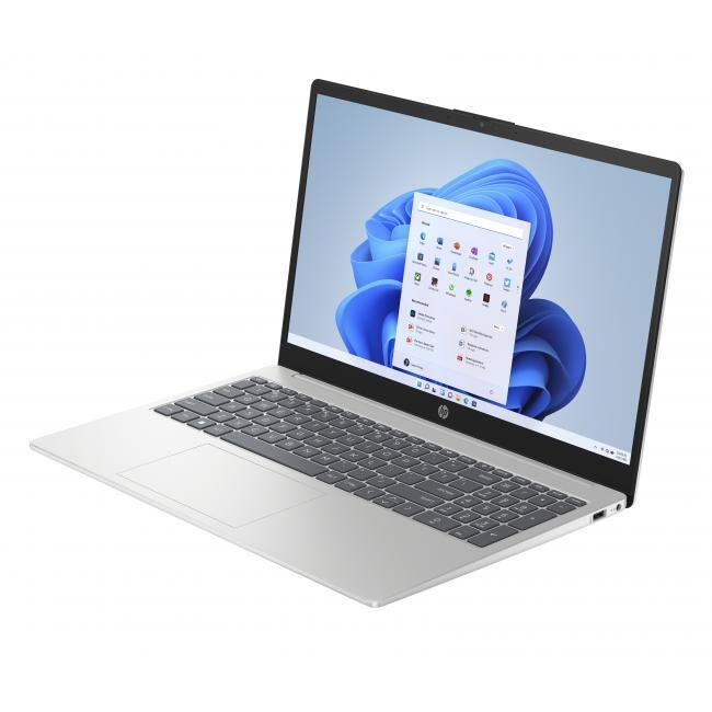 Alt View 1. HP - HP 15.6" HD Notebook Intel Core i3-N305 8GB RAM 256GB SSD Natural Silver - Intel Core i3-N305 Octa-core - 15.6" 1366x768 - Meteor Silver.