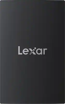 Front. Lexar - Lexar® SL500 Portable SSD 2TB, USB 3.2 Gen 2x2 - Black.