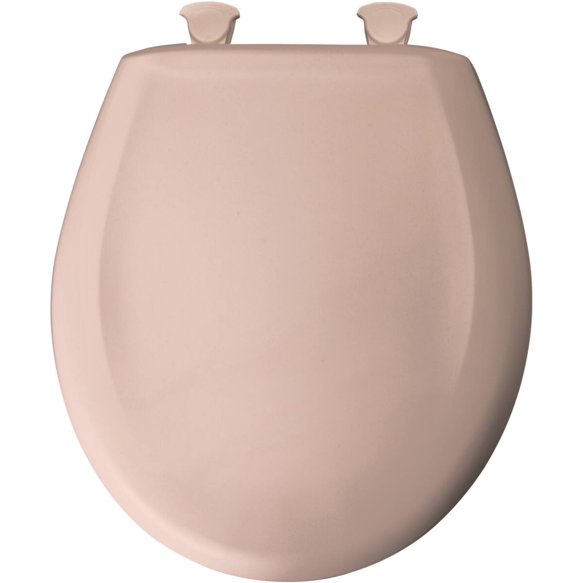 Angle. BEMIS - Bemis Round Plastic Toilet Seat in Venetian Pink with STA-TITE Seat Fastening System, EasyClean and  WhisperClose Hinge - Venetian Pink.