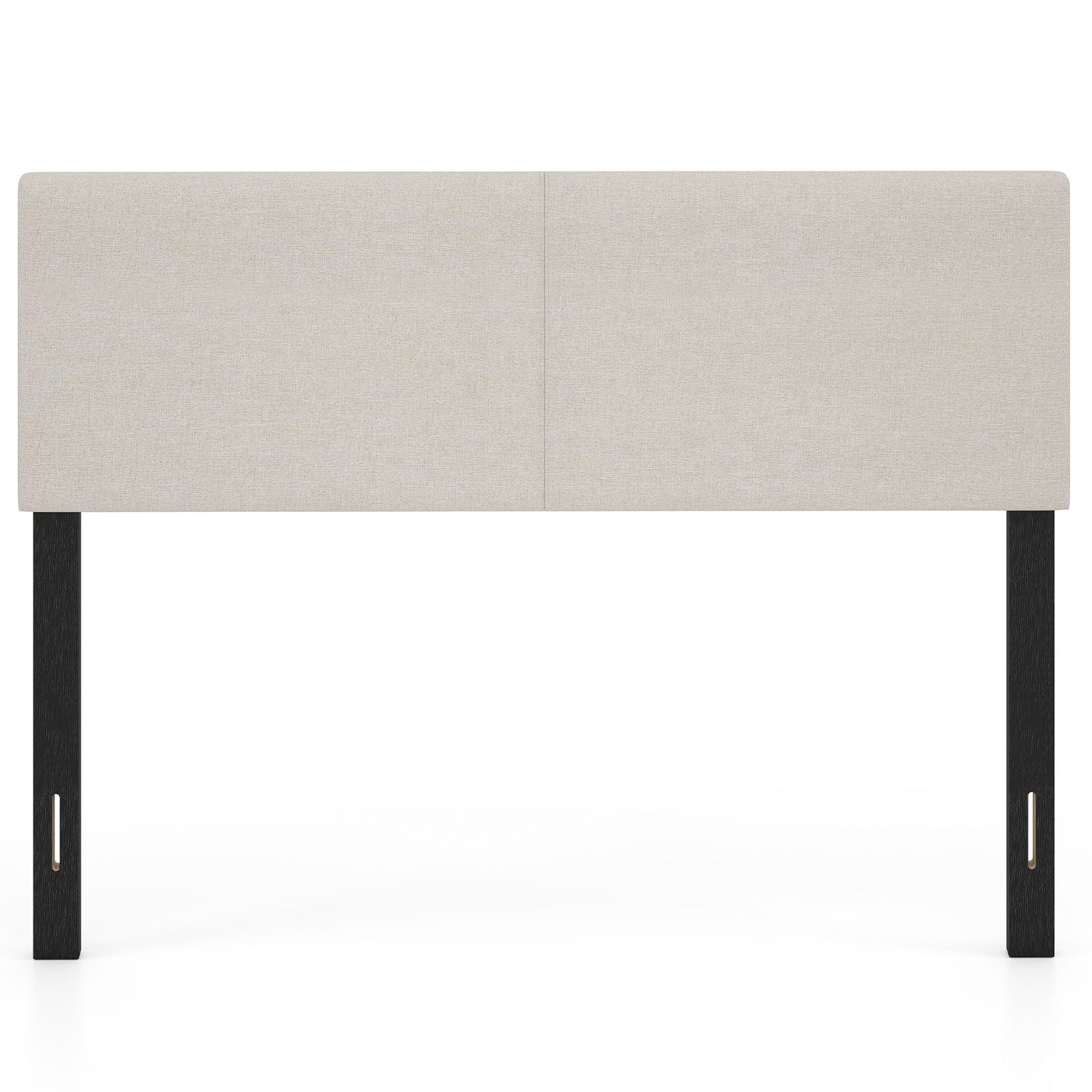 Gymax - Upholstered Headboard Queen/Full SizeVertical Quilted Linen Fabric Bed Frame - Beige price history on PriceWatchPro