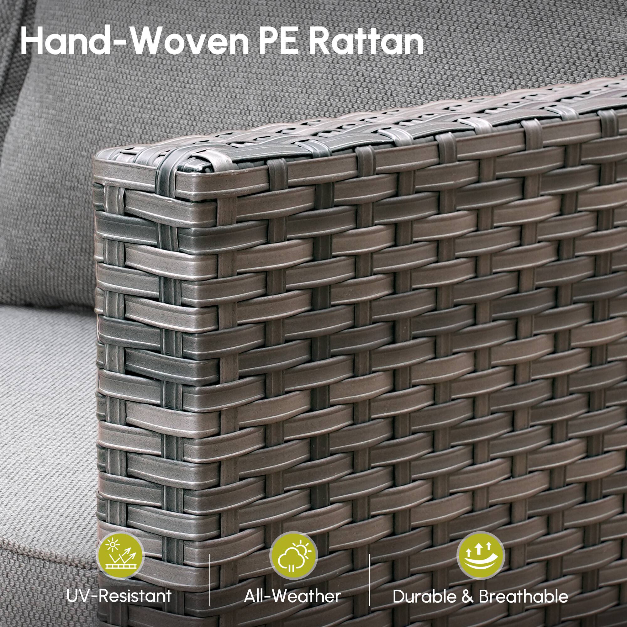 Hand-Woven PE Rattan

- UV-Resistant
- All-Weather
- Durable & Breathable