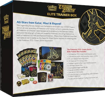 Pokémon Pokemon TCG: Crown Zenith Elite Trainer Box (Lucario Pokémon Pokemon TCG: Crown Zenith Elite Trainer Box (Lucario