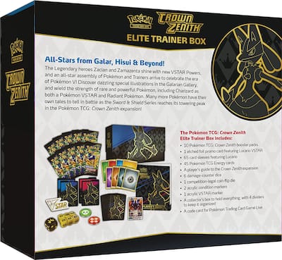 Pokémon Pokemon TCG: Crown Zenith Elite Trainer Box (Lucario Pokémon Pokemon TCG: Crown Zenith Elite Trainer Box (Lucario