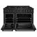 Left. ZLINE - ZLINE 48" Select Double Oven Dual Fuel Range in Black Stainless w/ 8 Brass Burners (HDRB-BR-48) - Black Stainless.