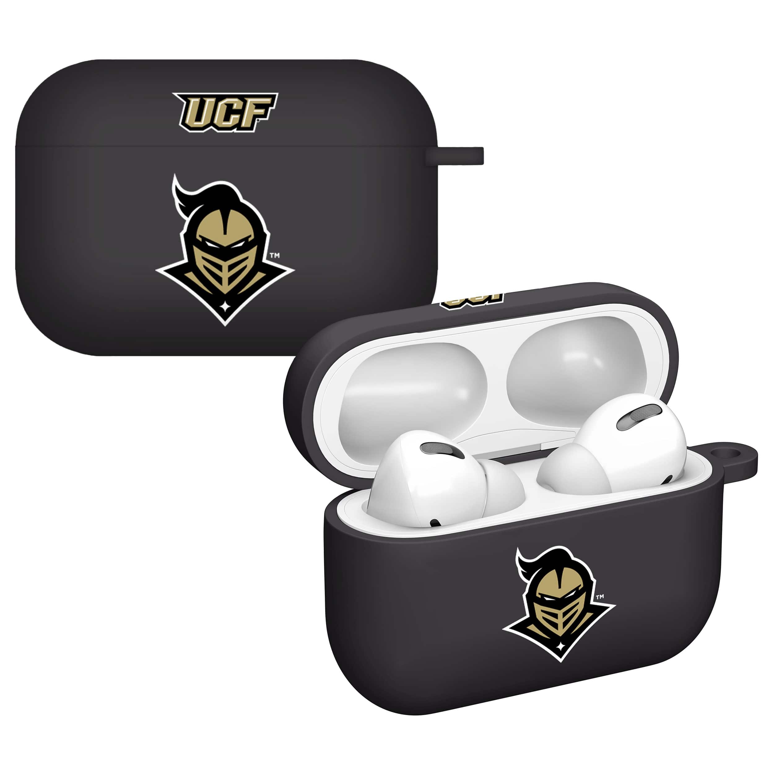 Front. Affinity Bands - UCF Knights AirPods Pro Silicone Case Cover - Black.