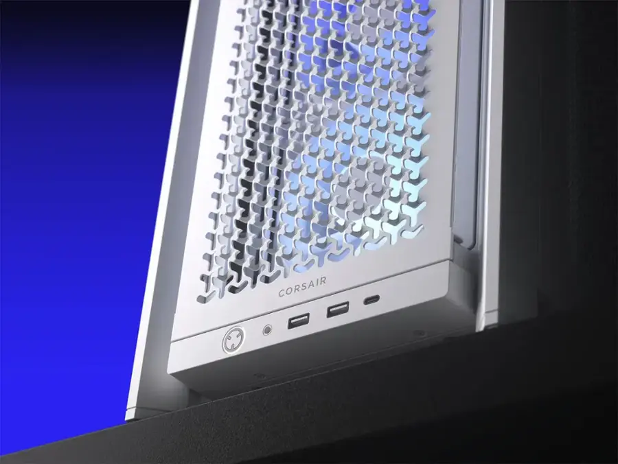 Alt View 26. CORSAIR - FRAME 4000D RS ARGB ATX Mid-Tower PC Case - White.
