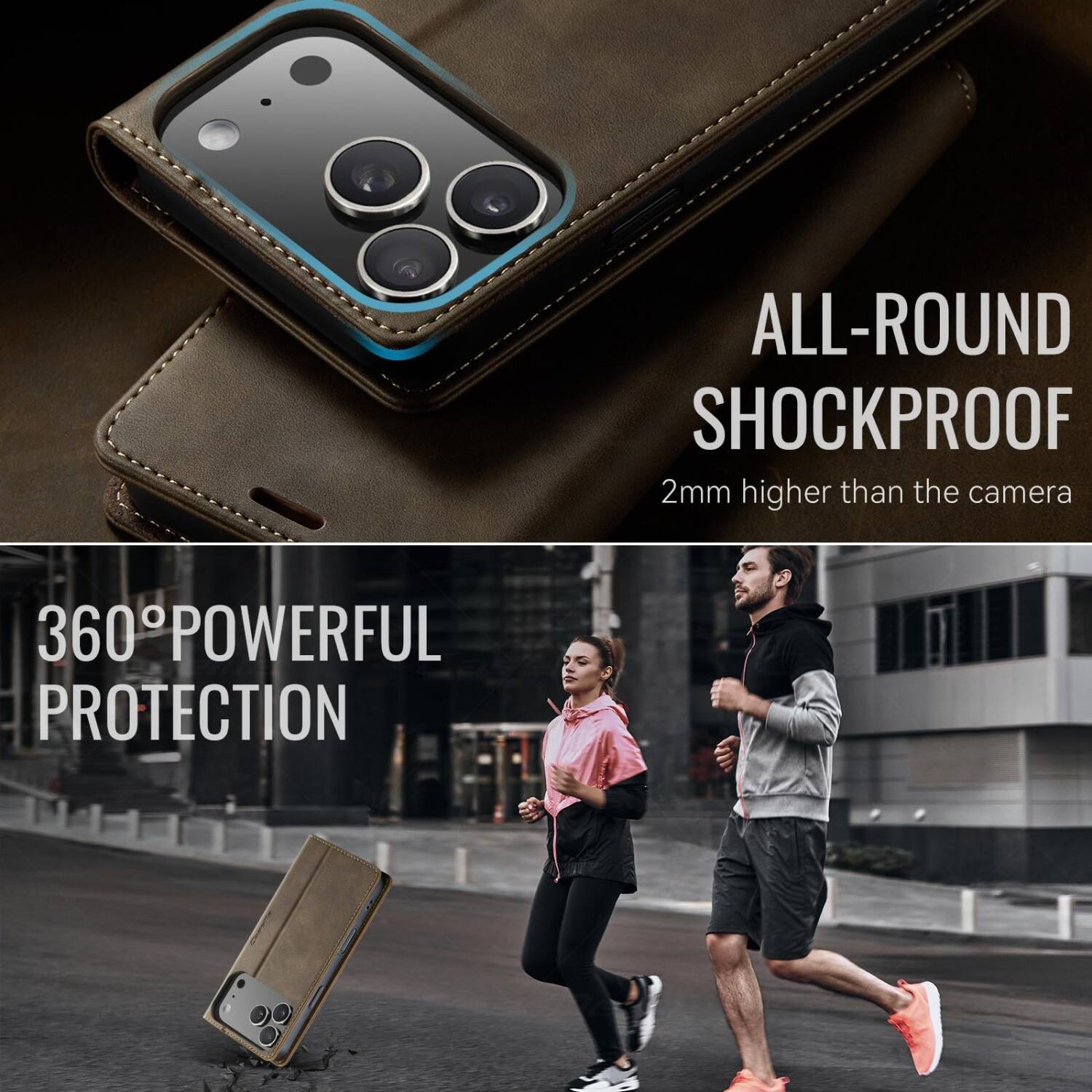 ALL-ROUND SHOCKPROOF  
2mm higher than the camera  

360° POWERFUL PROTECTION