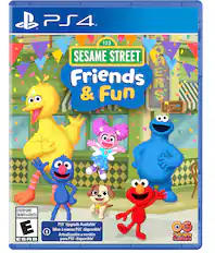 PS4. 123 SESAME STREET Friends & Fun : STORE EVERYONE ENFANTS et ADULTES E ESRB PS5 Upgrade Available Mise à niveau PS5 disponible' Actualización a versión para PS5 disponible' OG Outright Games