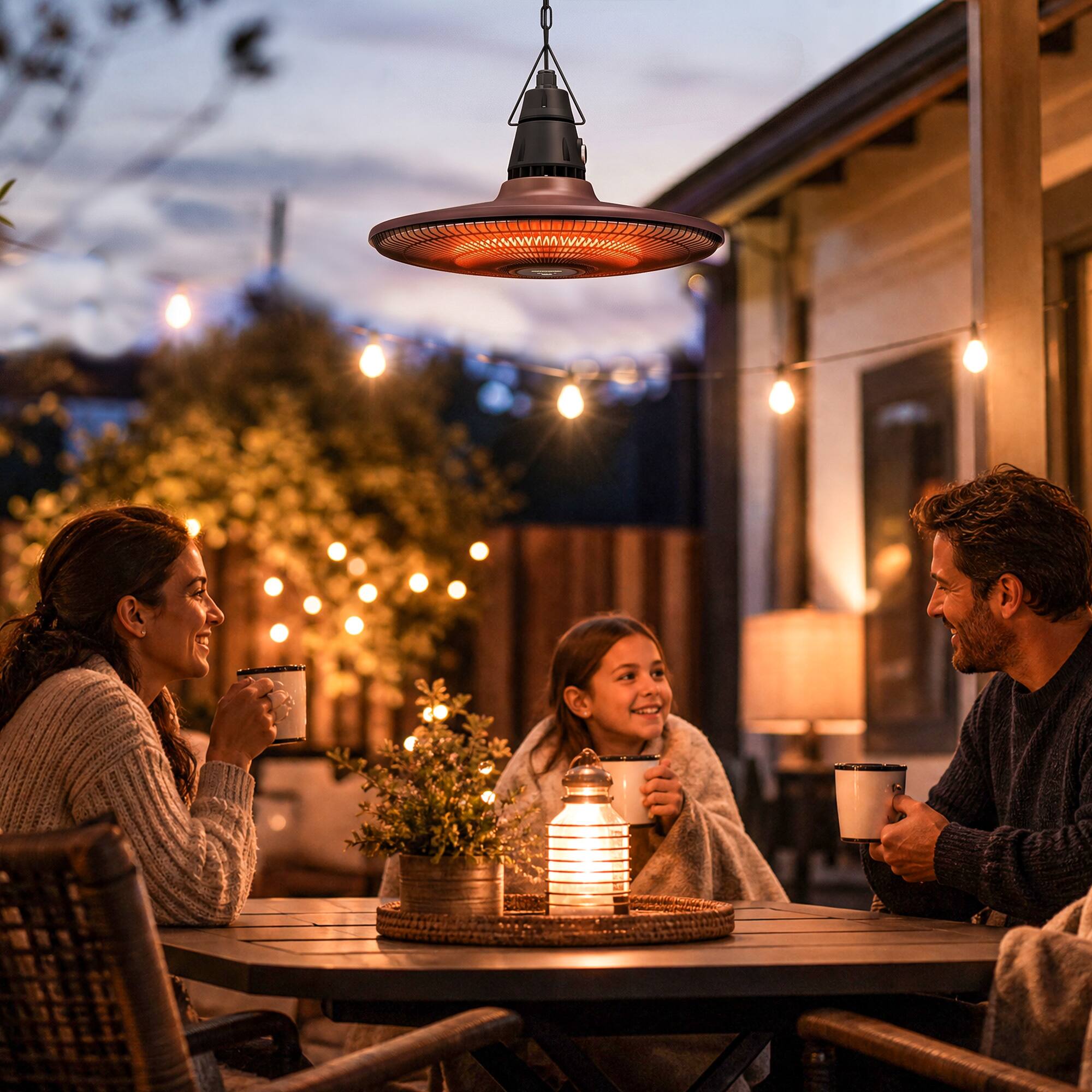 Alt View 7. Outsunny - Electric Patio Heater - Brown.