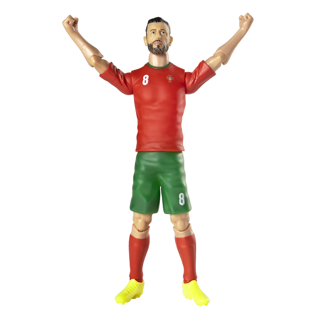 Alt View 4. Banbo Toys - Banbo Toys SOCKERS Portugal National Bruno Fernandes 8" Collectible Soccer Action Figure.
