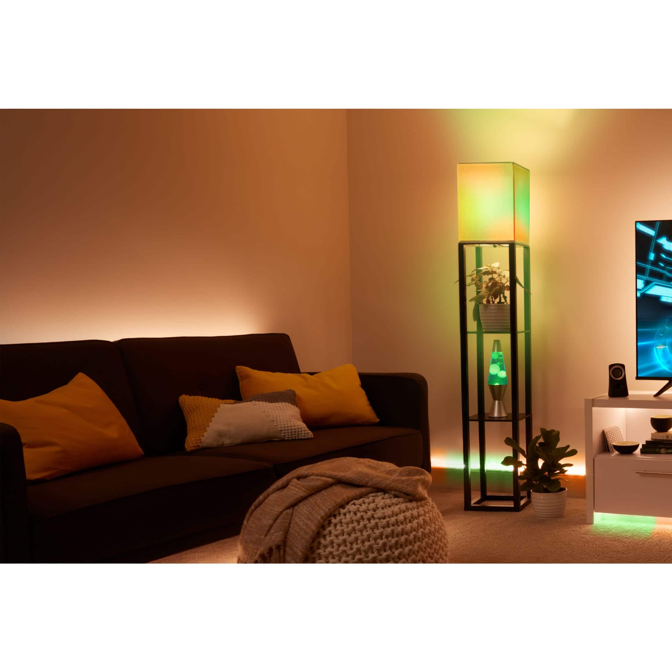 Alt View 13. GE - Cync A19 Smart LED Bulb (2 Pack) - Color Changing - Full Color.